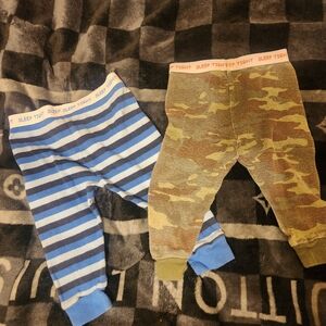 Kids Camo and Striped Pajama Bottoms